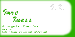 imre kness business card
